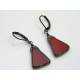 Teal Blue Triangle Drop Earrings