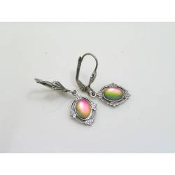Silver Earrings with shimmering Cabochons