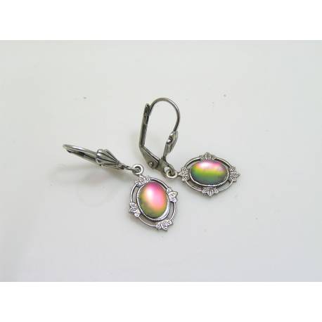 Silver Earrings with shimmering Cabochons