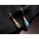 Labradorite Earrings, rose gold
