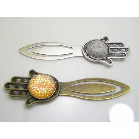 Hamsa Hand Bookmark, Silver or Bronze