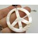 Mother of Pearl Peace Pendant Necklace with Agate Dove