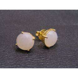 Moonstone Gold Ear Studs