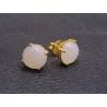 Moonstone Gold Ear Studs