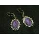 Purple Cabochon Earrings
