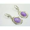 Purple Cabochon Earrings