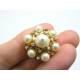 Large Clip-on Earrings with genuine Pearls