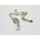 Cute Peace Pendant Necklace with Garnet