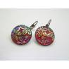 Pink Flower Earrings