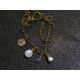 Moonstone Charm Necklace with Tanzanite and Labradorite