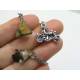 Motorcycle Rider Necklace with Labradorite and Gremlin Bell