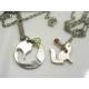 Couple Necklaces with Wolf Pendants