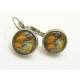 Map Cabochon Earrings