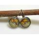 Map Cabochon Earrings