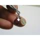 Gum Leaf Brooch, Mookaite and Prehnite