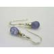 Tanzanite Earrings, Sterling Silver