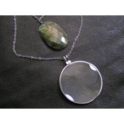 Magnifying Glass Necklace, Labradorite Pendant