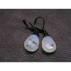 Natural Peruvian Opal Earrings