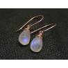 Rose Gold Moonstone Earrings