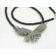 Large Eagle Pendant on black Onyx Necklace