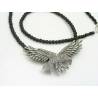 Large Eagle Pendant on black Onyx Necklace