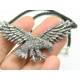 Large Eagle Pendant on black Onyx Necklace