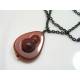 Unique Carved Carnelian Bead in Bead Necklace