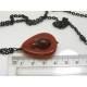 Unique Carved Carnelian Bead in Bead Necklace