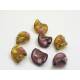 40 Twisted foiled Lampwork Beads
