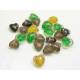 110 Glass Heart Beads with Glitter, Jewellery, Craft