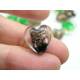 110 Glass Heart Beads with Glitter, Jewellery, Craft
