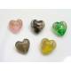 110 Glass Heart Beads with Glitter, Jewellery, Craft