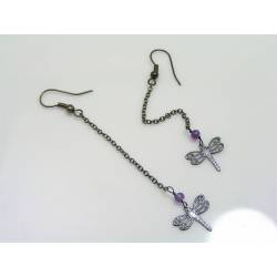 Black Dragonfly Earrings
