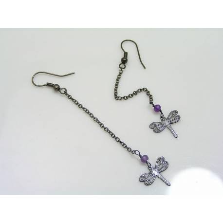 Black Dragonfly Earrings