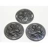 5 Black Round Ribbon Slides, Vintaj