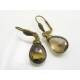 Large Smokey Lemon Quartz Wire Wrapped Earrings