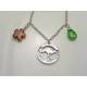 Australian Half Penny Cut-Out Charm with Australian Gemstones