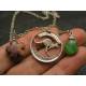 Australian Half Penny Cut-Out Charm with Australian Gemstones