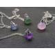Gemstone Pendant Necklace, Choose your Gemstone, Chalcedony, Mystic Quartz, Amethyst, Serpentine,