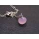 Gemstone Pendant Necklace, Choose your Gemstone, Chalcedony, Mystic Quartz, Amethyst, Serpentine,