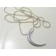 2 Necklace Set, Crescent Moon and Grey Moonstone
