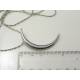 2 Necklace Set, Crescent Moon and Grey Moonstone