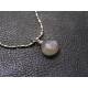 2 Necklace Set, Crescent Moon and Grey Moonstone