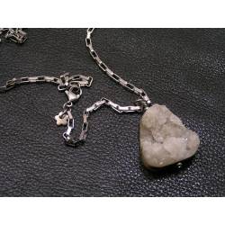 Unique Quartz Druzy Pendant Necklace