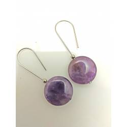 Gemstone Disc Earrings