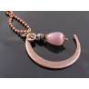 Large Copper Crescent Moon Necklace