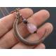 Large Copper Crescent Moon Necklace