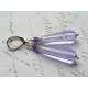 Long Elegant Drop Dangle Earrings with Lavender Czech Beads