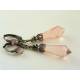 Vintage Pink Crystal Earrings