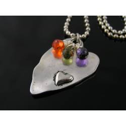 Large Heart Pendant and Cubic Zirconia Necklace